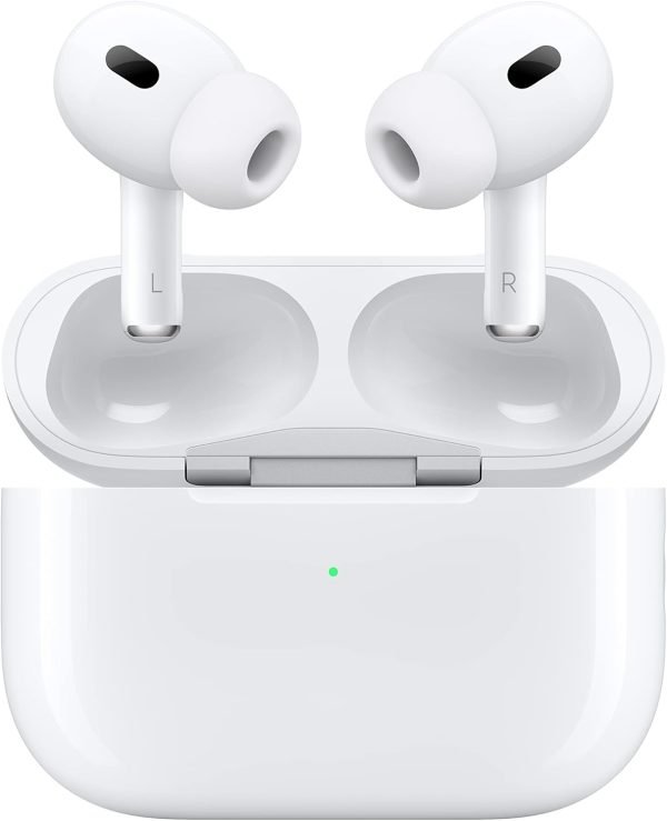 Apple AirPods Pro 2 Wireless Earbuds, Bluetooth Headphones, Active Noise Cancellation, Transparency, Personalized Spatial Audio, High-Fidelity Sound, H2 Chip, USB-C Charging