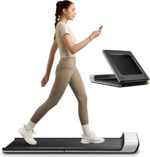 Big Summer Sale Limited Time Offer AED 99د.إ：KingSmith WalkingPad P1 Folding Treadmill Ultra Slim Electric Foldable Treadmill Smart Fold Walking Pad Portable Safety Non Holder...