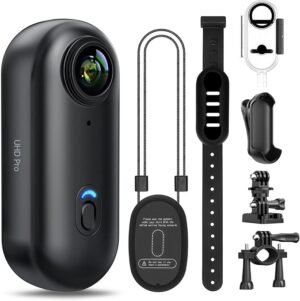 Big Summer Sale Limited Time Offer AED 99د.إ：LENND 4k Action Camera,Mini Vlogging Camera,Small Body Camera with IPX7 Waterproof,Underwater Camcorder,Hands-Free POV Recording,...