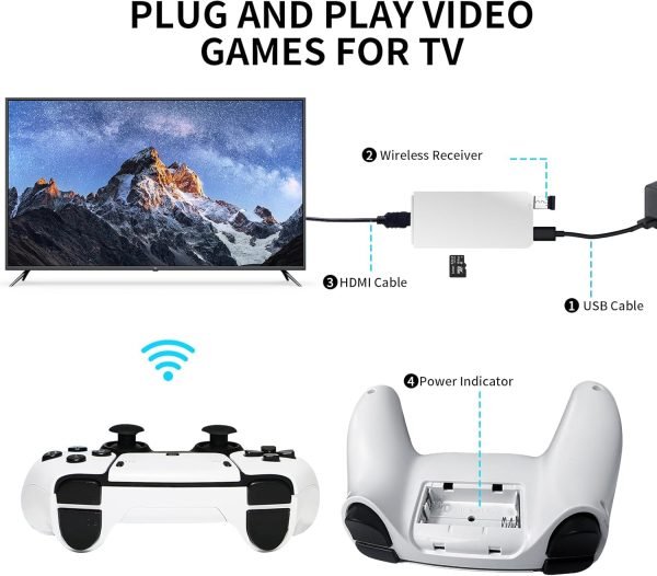 Exclusive for New Users:BADGOAL 2025 New Retro Game Console, Nostalgia Gaming Stick, Classic Video Games with 4K HDMI, 20,000+ Games and 19 Emulators, Upgraded Dual 2.4G...