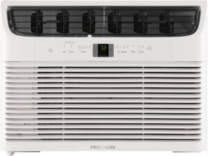 Frigidaire 12,000 BTU Window Air Conditioner with Remote Control, Cools Up to 550 Sq. Ft., Quiet Operation, Eco Mode, 3 Fan Speeds, Auto Restart, White