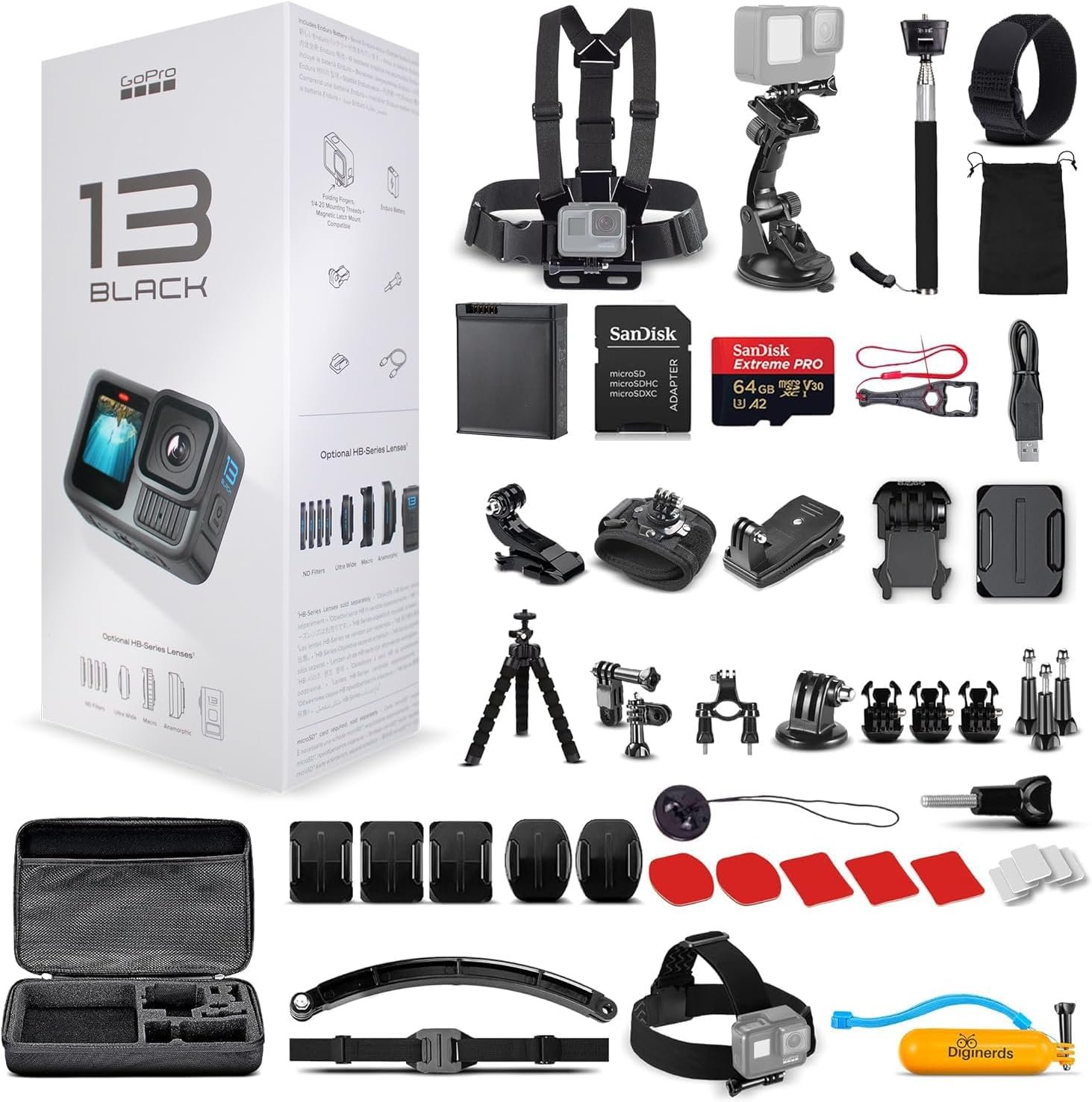 Limited-Time Sale for Summer Surprises AED 109د.إ:GoPro HERO13 Black - Waterproof Action Camera with 5.3K HDR Video, 27MP Photos, 1/1.9" Image Sensor, Live Streaming, Webcam,...