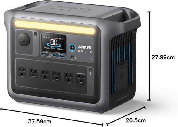 Limited-Time Sale for Summer Surprises AED 99د.إ:Anker SOLIX C1000 Portable Power Station, 1800W (Peak 2400W) Solar Generator, Full Charge in 58 Min, 1056wh LiFePO4 Battery for...