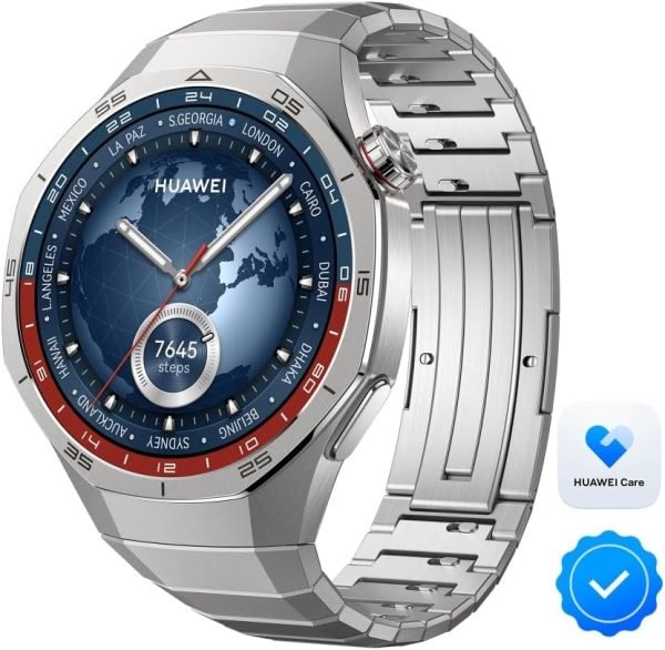 Limited-Time Sale for Summer Surprises AED 99د.إ:HUAWEI WATCH GT5 Pro 46 mm Smartwatch, Sharp-Edged Design, upto 14 Days Battery Life, Pro-level Sports Watch, Health Tracking,...
