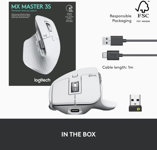 Limited-Time Sale for Summer Surprises AED 99د.إ: Logitech MX Master 3S - Wireless Performance Mouse with Ultra-fast Scrolling, Ergo, 8K DPI, Track on Glass, Quiet Clicks,...