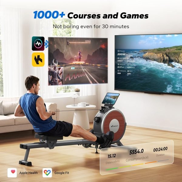 Limited-Time Sale for Summer Surprises AED 99د.إ:MERACH Rowing Machines for Home, Magnetic Rowing Machine with 16 Levels, Rower Machine of Quiet Resistance, Dual Slide Rail with...