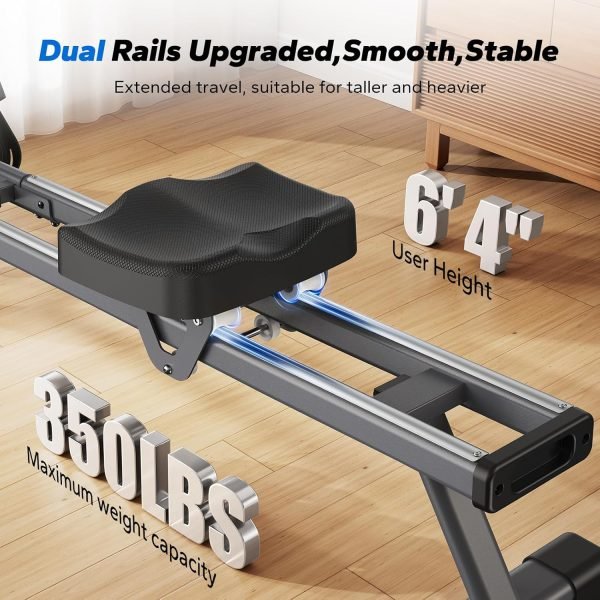 Limited-Time Sale for Summer Surprises AED 99د.إ:MERACH Rowing Machines for Home, Magnetic Rowing Machine with 16 Levels, Rower Machine of Quiet Resistance, Dual Slide Rail with...