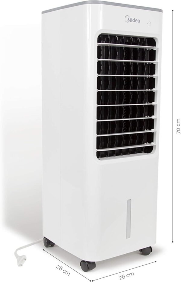Midea Air Cooler For Home With 3 Speed Levels, 4.8L Water Tank Capacity For Outdoor & Indoor Use, Whisper-Quiet Performance and Powerful Air Flow - AC100-18B