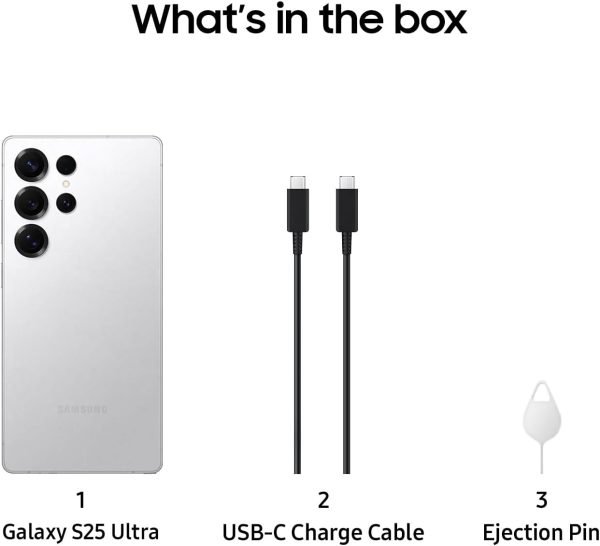 Samsung Galaxy S25 Ultra, 512GB Smartphone, Unlocked Android, AI Night Mode Camera, Snapdragon 8 Elite Fast Processor, 5000mAh Battery