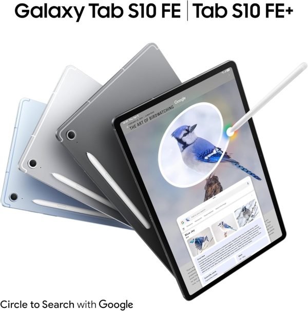 Samsung Galaxy Tab S10 FE, WIFI Android Tablet, 12GB RAM, 256GB Storage, 10.9” Screen, 90Hz Display, S Pen Included, IP68, Long Battery Life, Gray (UAE Version)