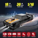 [Today Only Free Shipping]RC Drift Car 2.4GHz 1:16 Scale 4WD High Speed Remote Control Cars Vehicle with LED Lights Two Batteries and Drifting Tires Racing Sport Toy Cars for...