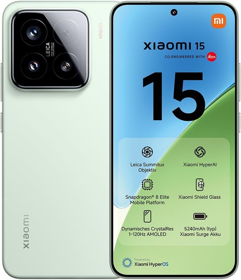 Xiaomi 15 5G Ai (512GB + 12GB) 50MP Triple Pro Leica Camera 6.36" Dual Sim NFC Model 24129PN74G (Green)